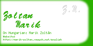 zoltan marik business card