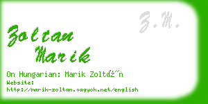 zoltan marik business card